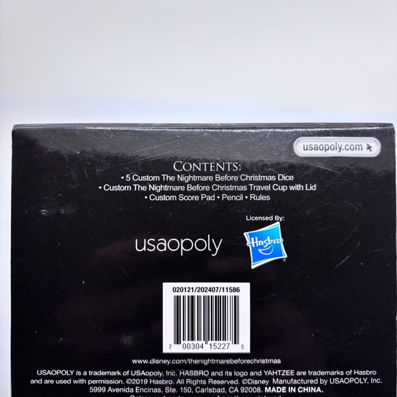 New Yahtzee Custom Dice Game Tim Burtons The Nightmare Before Christmas Ages 8+ - Picture 7 of 8